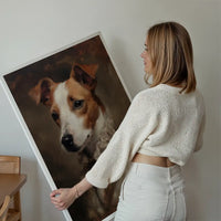 Jack Russell Tan & White Dog Portrait Print