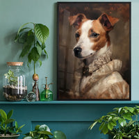 Jack Russell Tan & White Dog Portrait Print