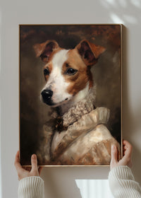 Jack Russell Tan & White Dog Portrait Print