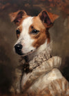 Jack Russell Tan & White Dog Portrait Print