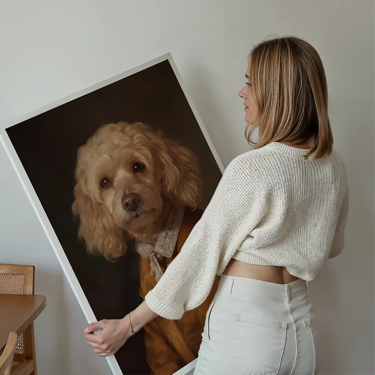 Golden Cockapoo Dog Portrait Print