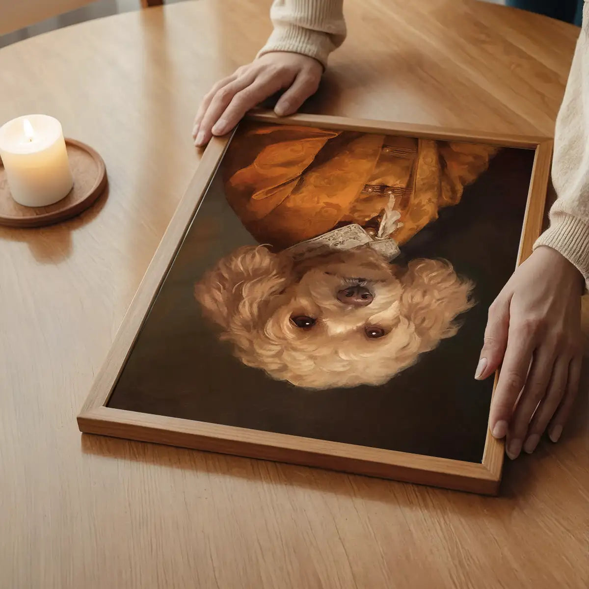 Golden Cockapoo Dog Portrait Print