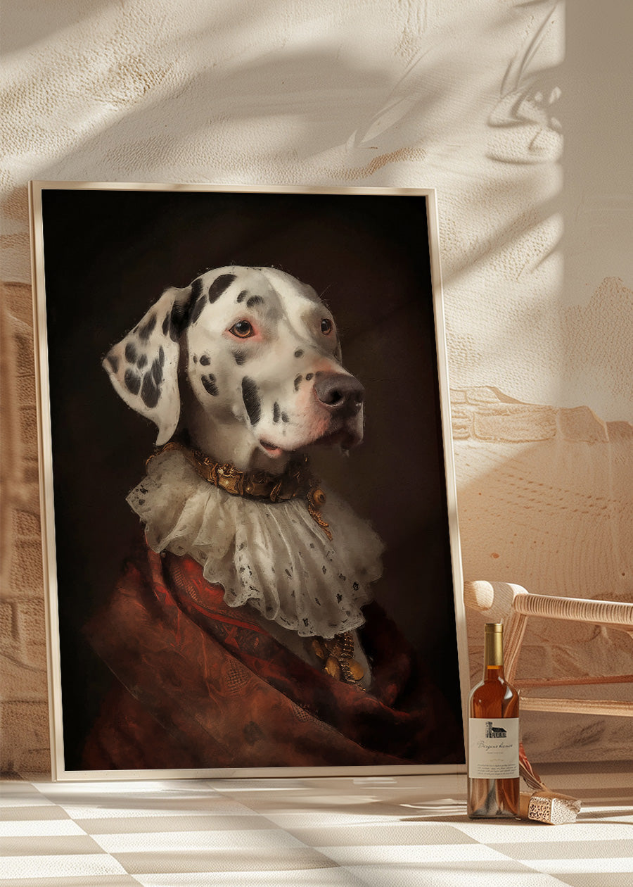 Dalmation Dog Portrait Print