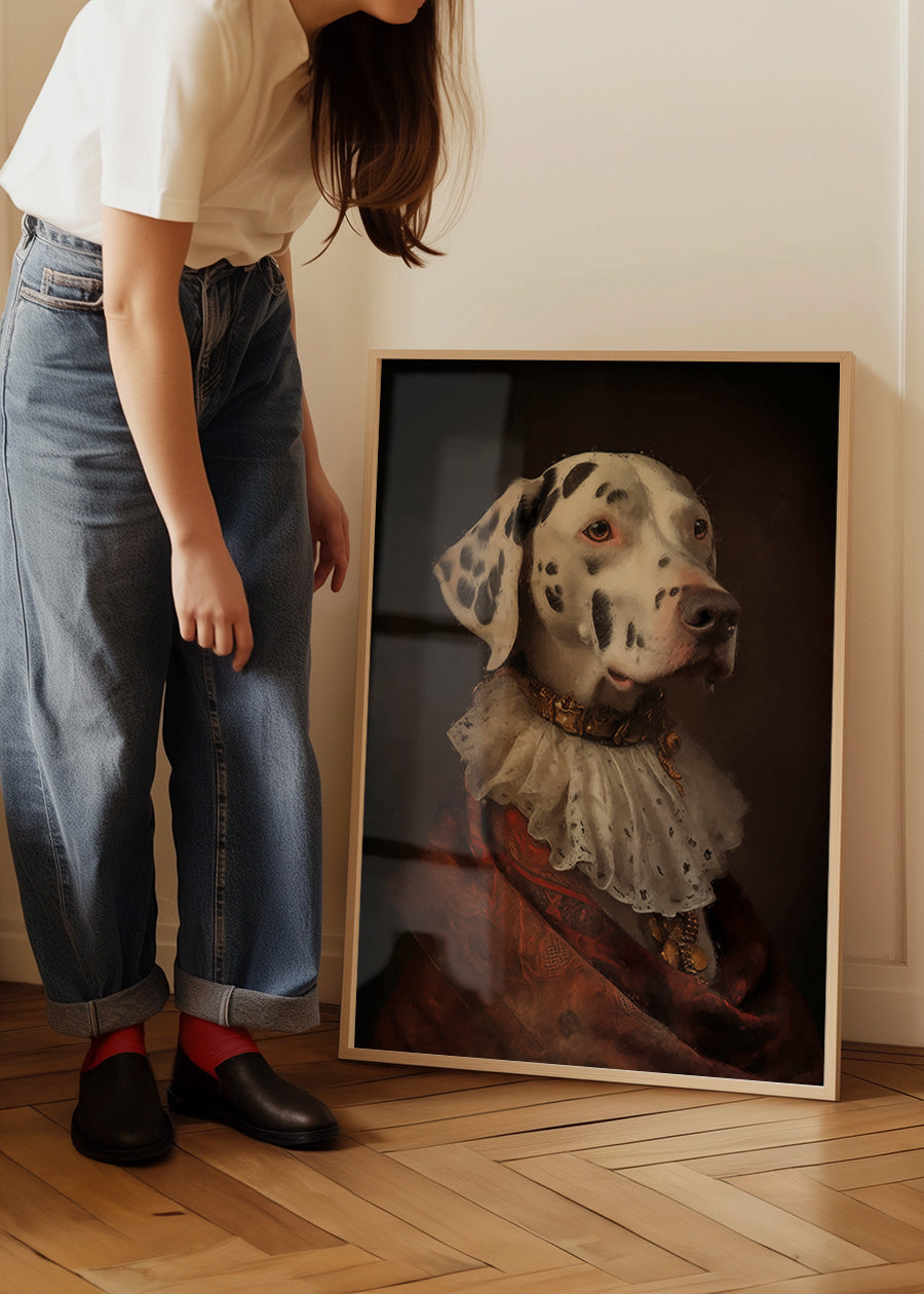 Dalmation Dog Portrait Print