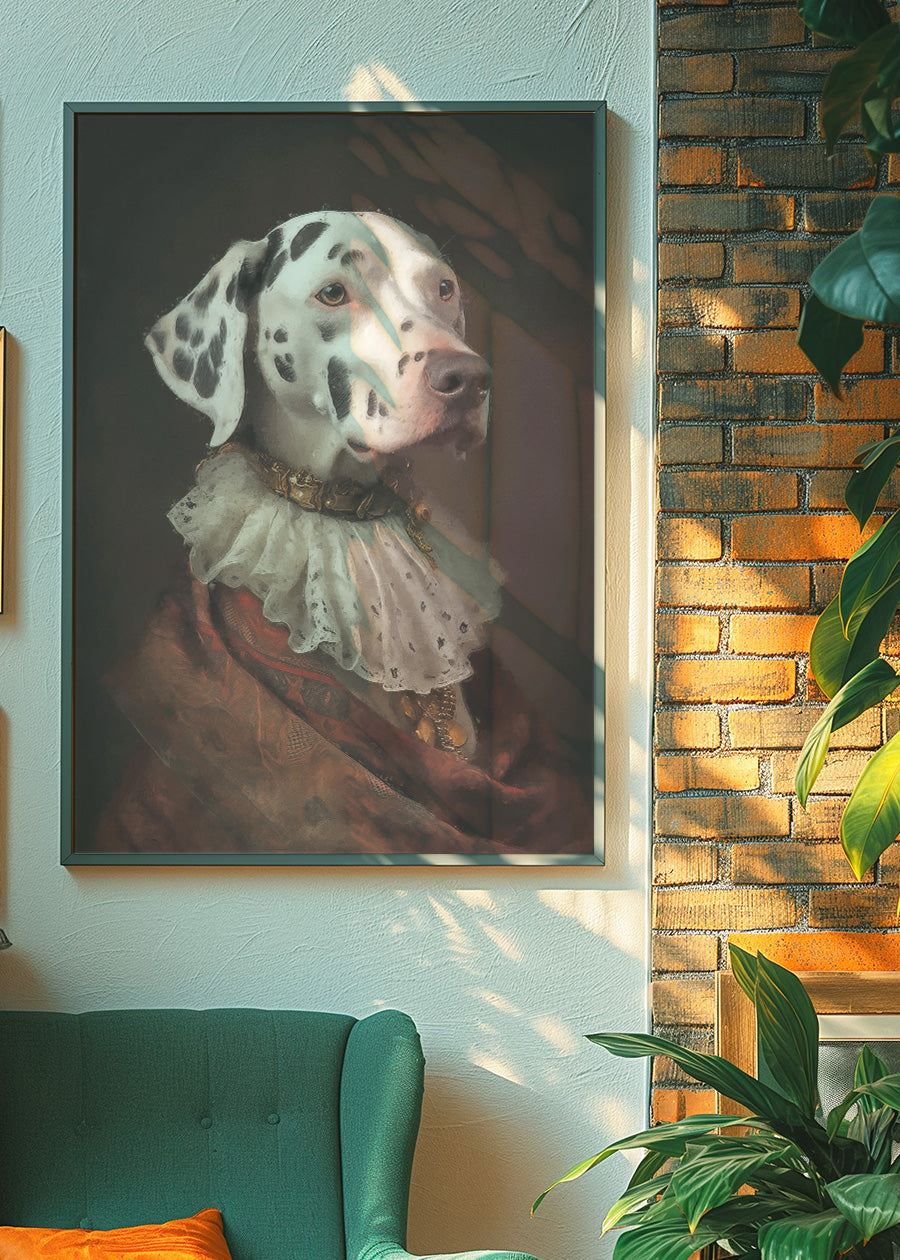 Dalmation Dog Portrait Print