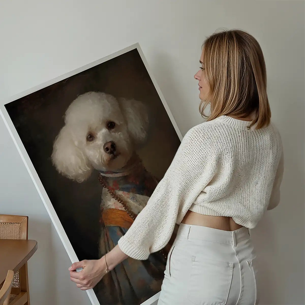Bichon Frise Dog Portrait Print