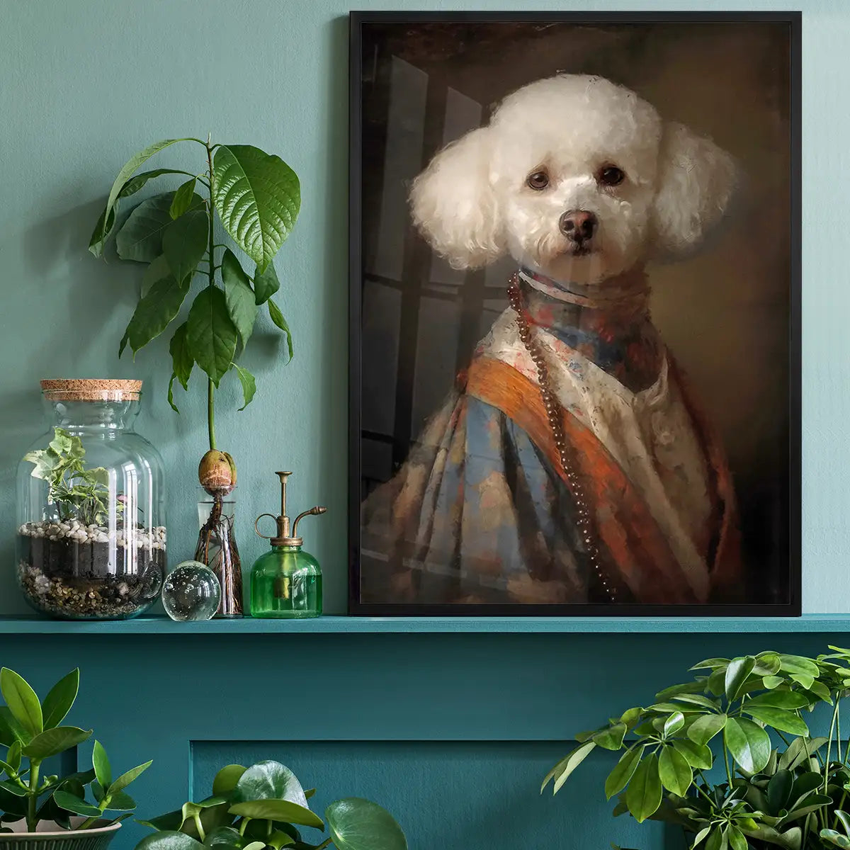 Bichon Frise Dog Portrait Print