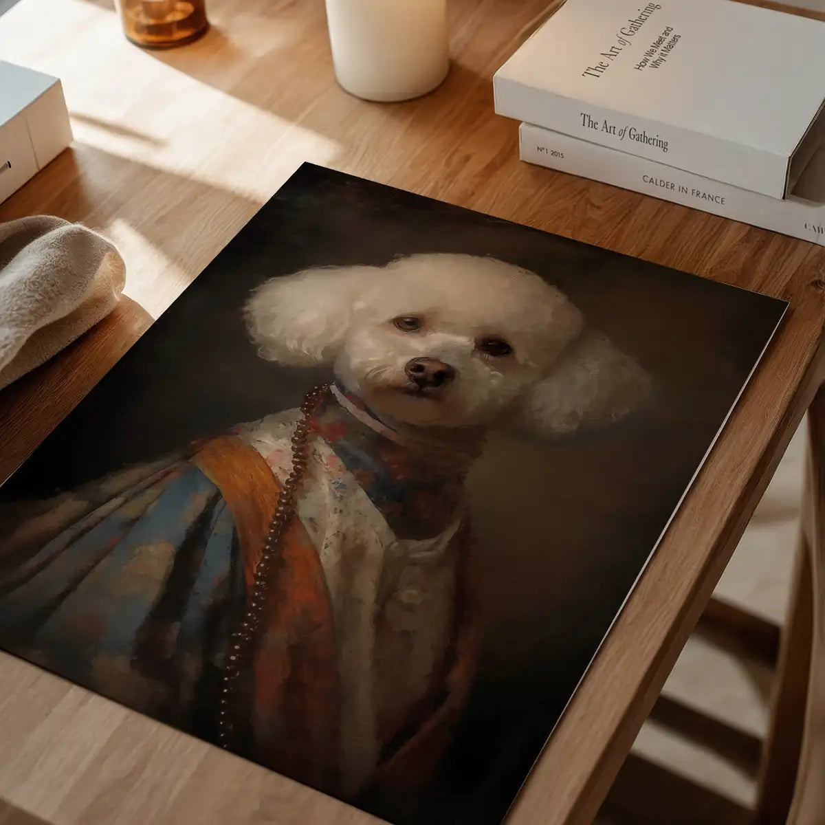 Bichon Frise Dog Portrait Print