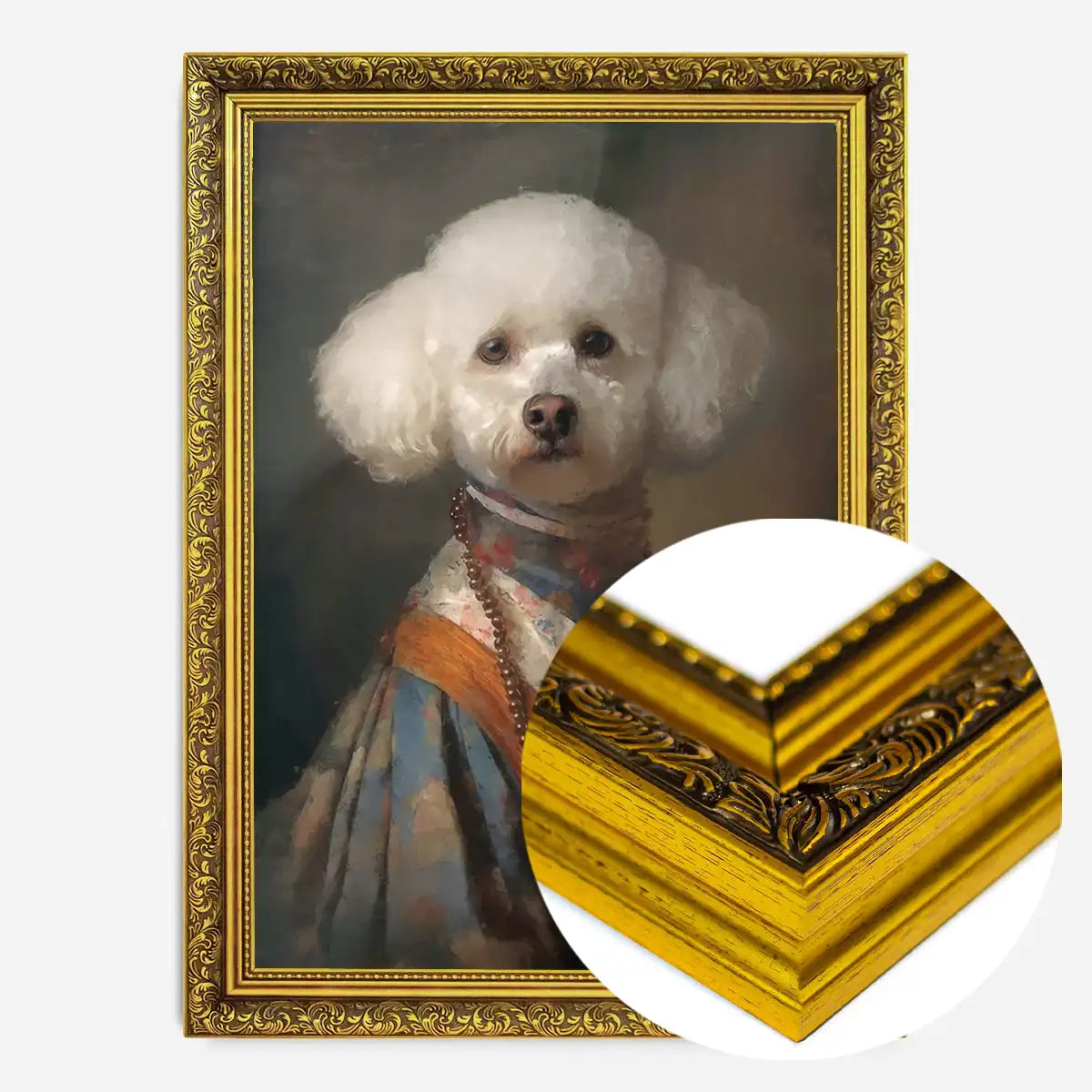 Bichon Frise Dog Portrait Print