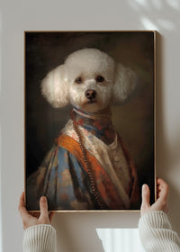 Bichon Frise Dog Portrait Print