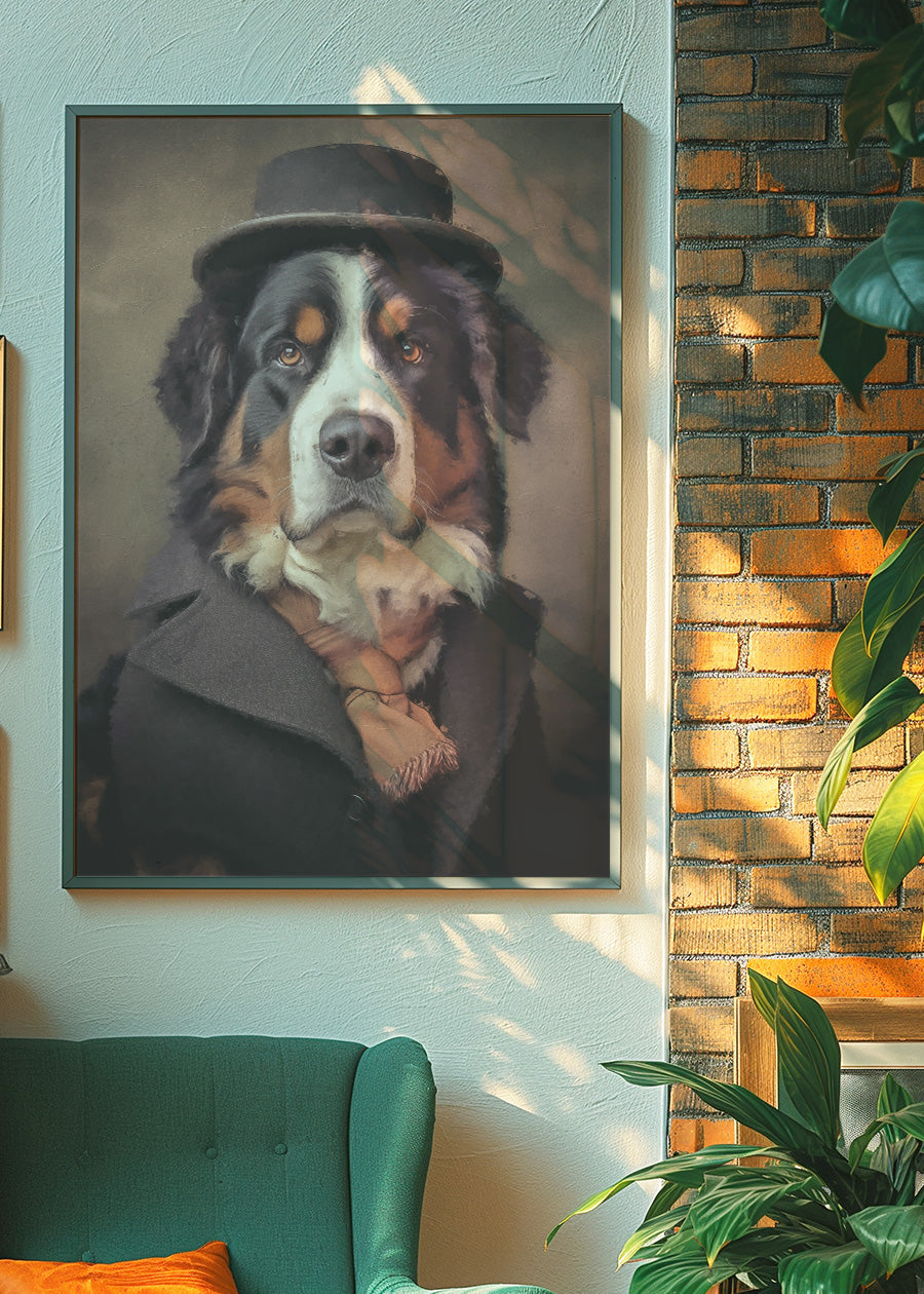 Bernese Mountain Dog Portrait Print