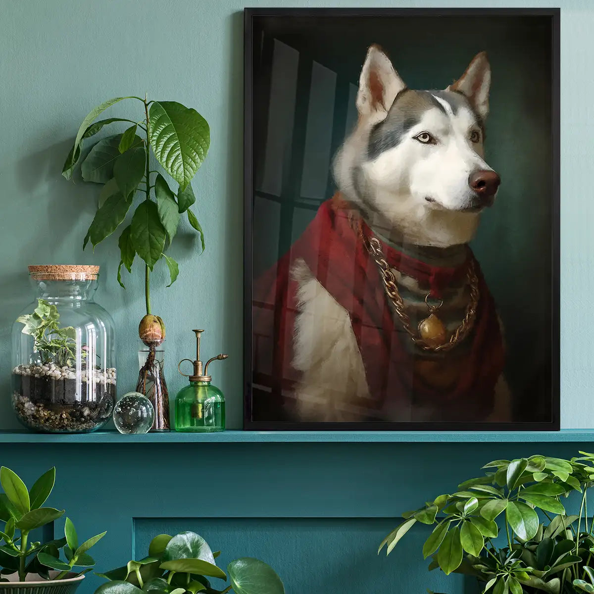 Husky Dog Portrait Print