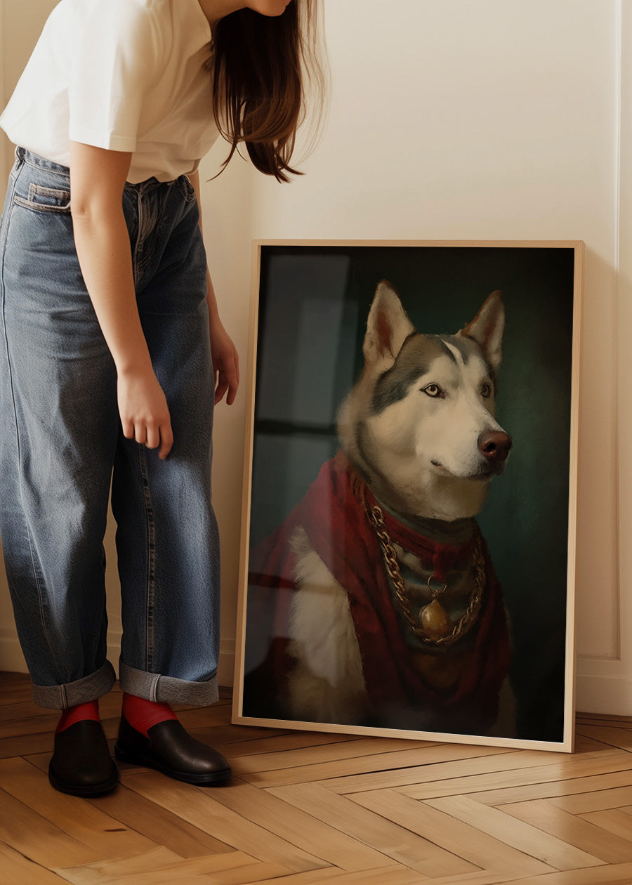 Husky Dog Portrait Print