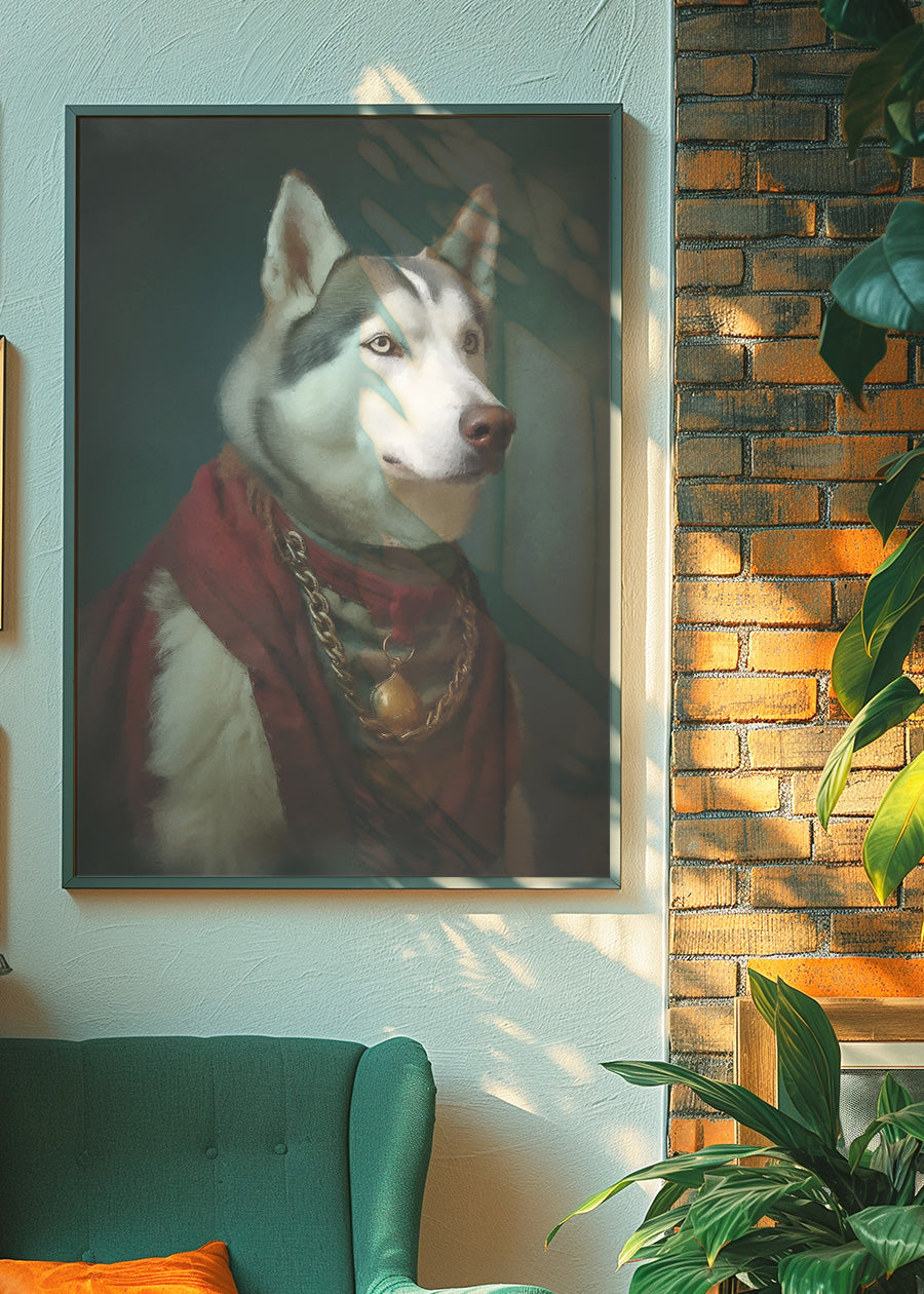 Husky Dog Portrait Print