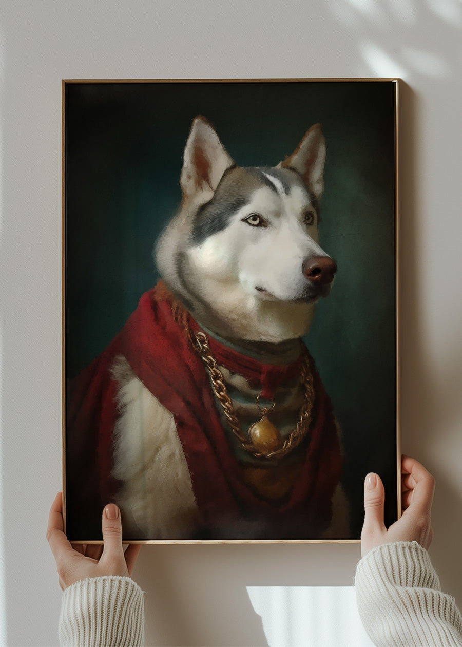 Husky Dog Portrait Print