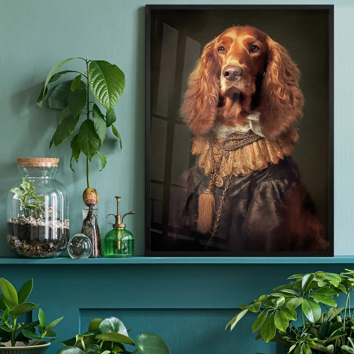 Irish Setter Dog Portrait Print