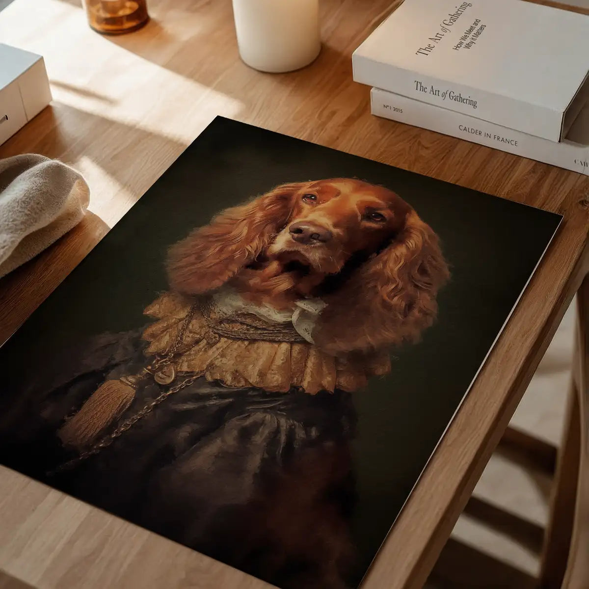 Irish Setter Dog Portrait Print