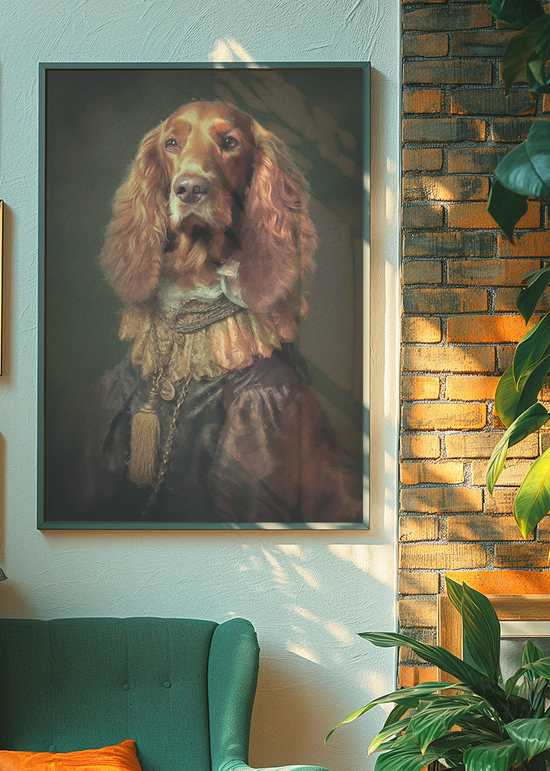 Irish Setter Dog Portrait Print