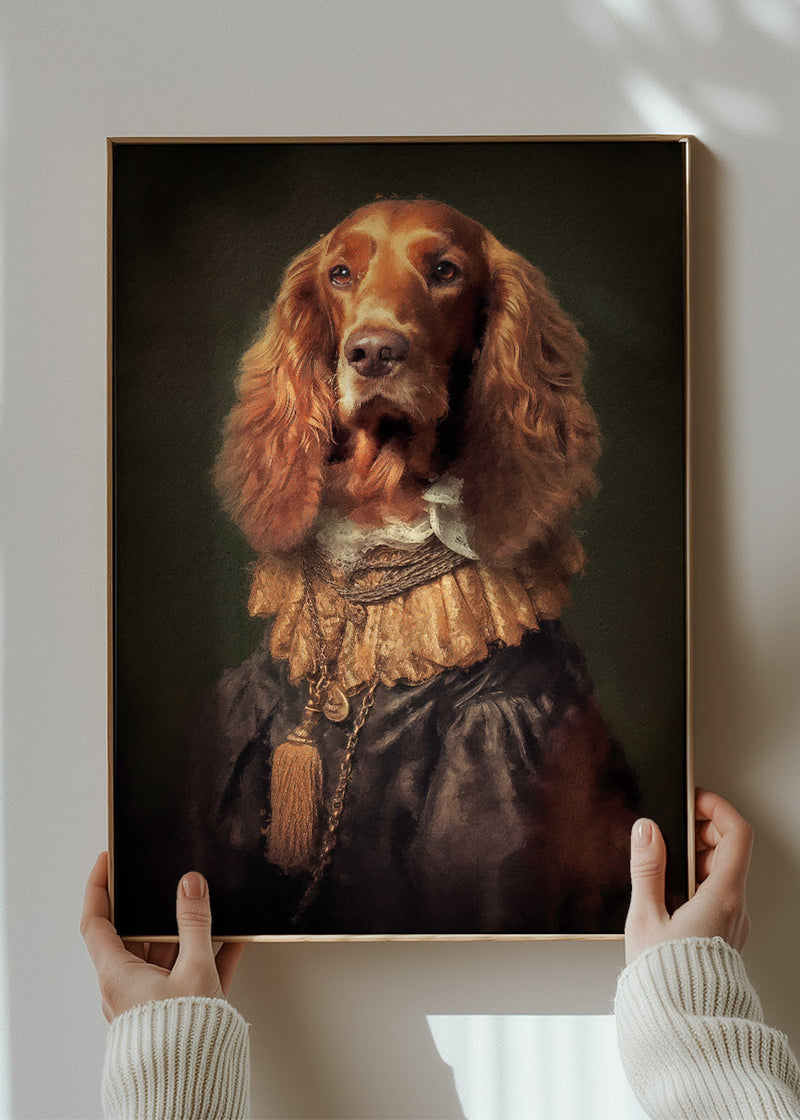 Irish Setter Dog Portrait Print