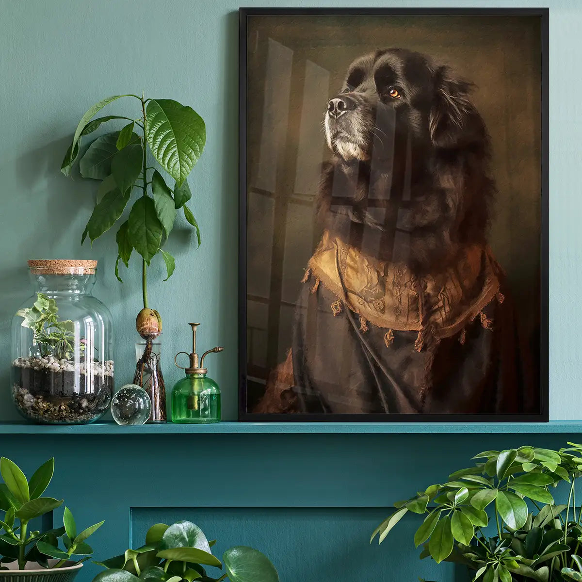 Newfoundland Dog Portrait Print