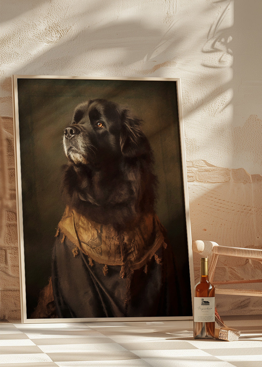 Newfoundland Dog Portrait Print