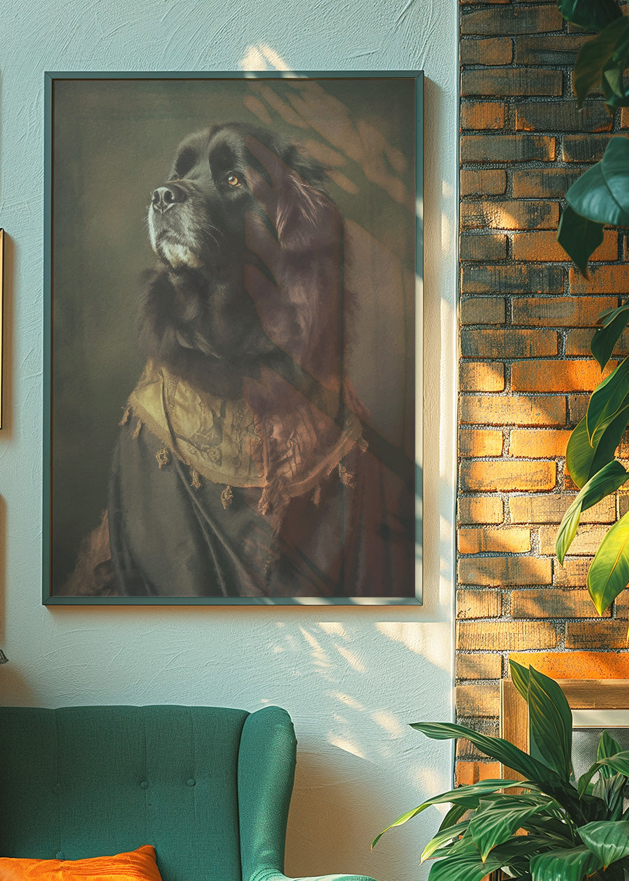 Newfoundland Dog Portrait Print