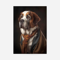 St Bernard Dog Portrait Print