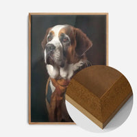 St Bernard Dog Portrait Print
