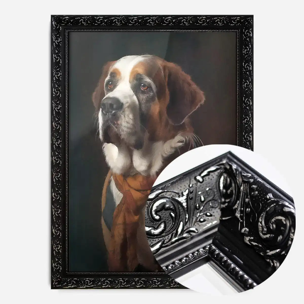 St Bernard Dog Portrait Print