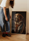 St Bernard Dog Portrait Print