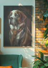 St Bernard Dog Portrait Print