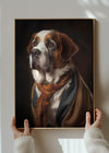 St Bernard Dog Portrait Print