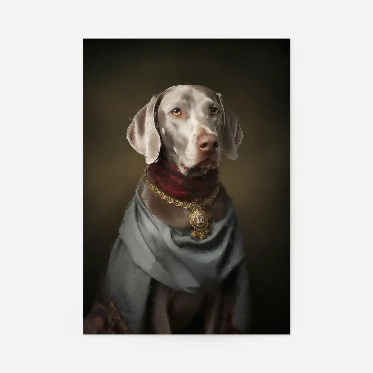 Weimaraner Dog Portrait Print