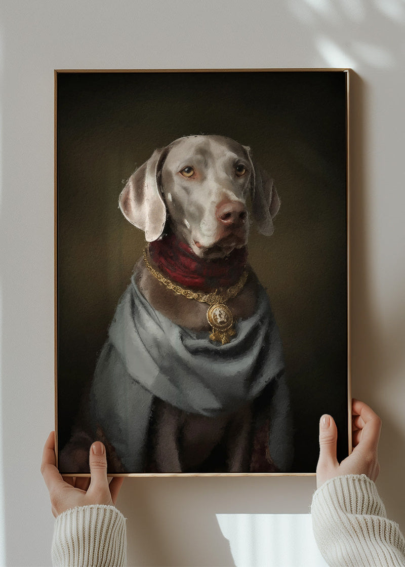 Weimaraner Dog Portrait Print