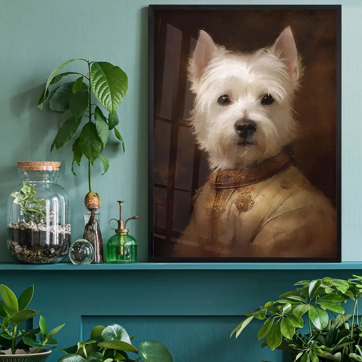 West Highland White Terrier Westie Dog Portrait Print