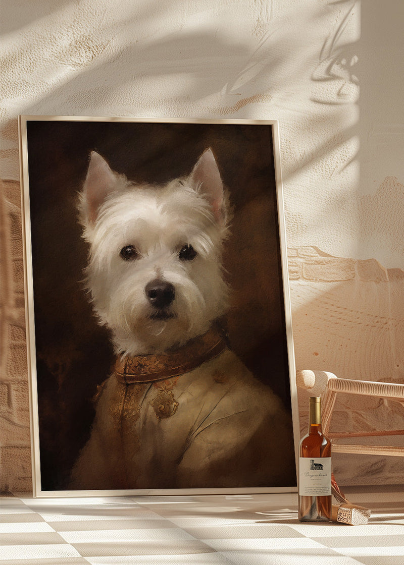 West Highland White Terrier Westie Dog Portrait Print