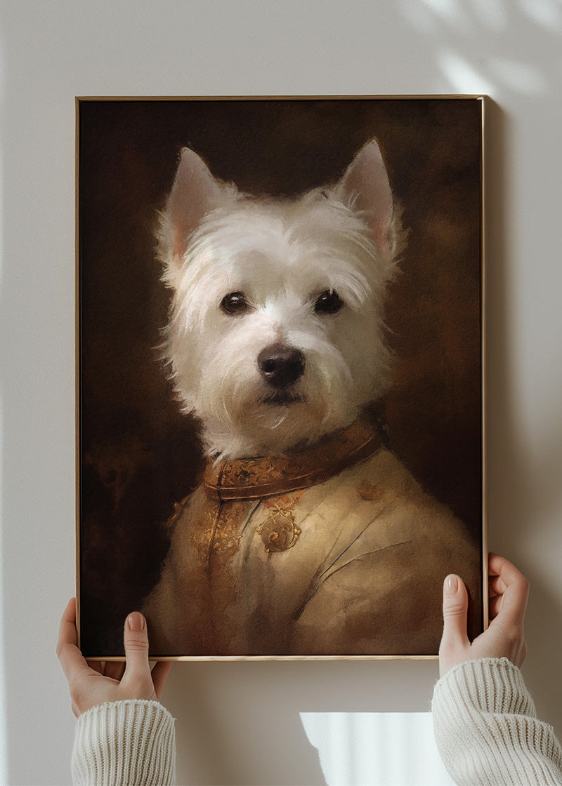 West Highland White Terrier Westie Dog Portrait Print