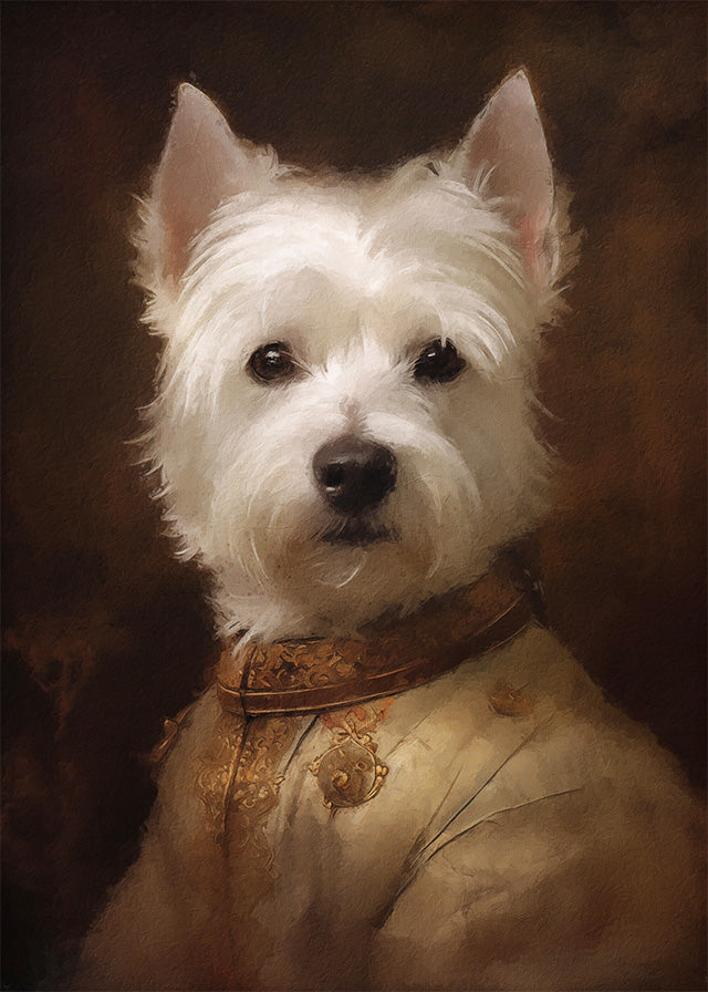 West Highland White Terrier Westie Dog Portrait Print – InkAndDrop