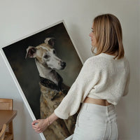 Whippet Dog Portrait Print
