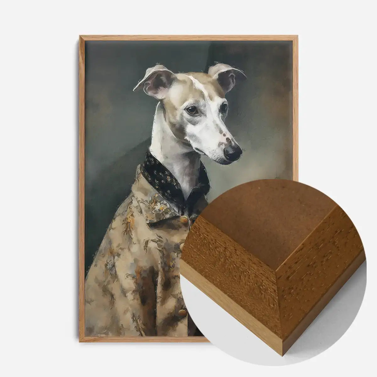 Whippet Dog Portrait Print