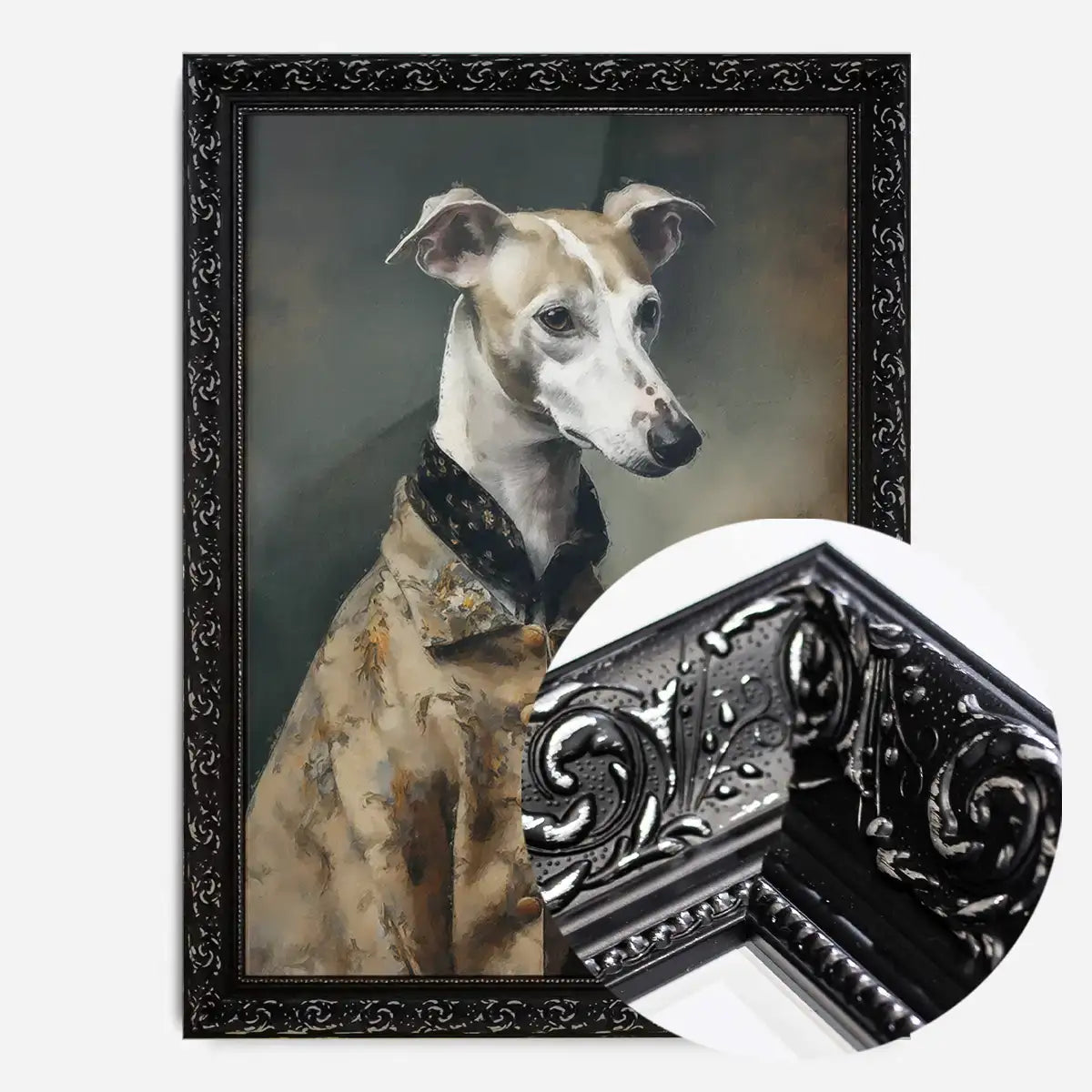 Whippet Dog Portrait Print
