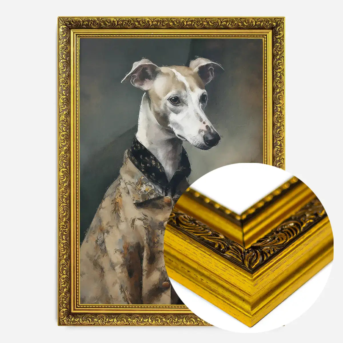 Whippet Dog Portrait Print