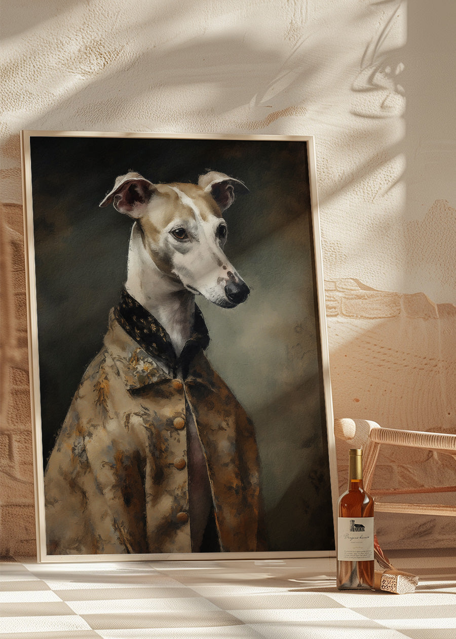 Whippet deals dogs Artist Proof 5/10 Art Print By Martha Van Loan framed matted 1993