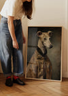 Whippet Dog Portrait Print