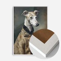 Whippet Dog Portrait Print