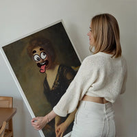 Cartoon Face Portrait Painting Print 2