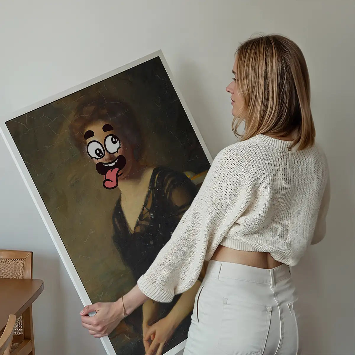 Cartoon Face Portrait Painting Print 2