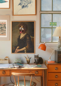 Cartoon Face Portrait Painting Print 2