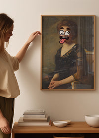 Cartoon Face Portrait Painting Print 2