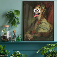Cartoon Face Portrait Painting Print 1